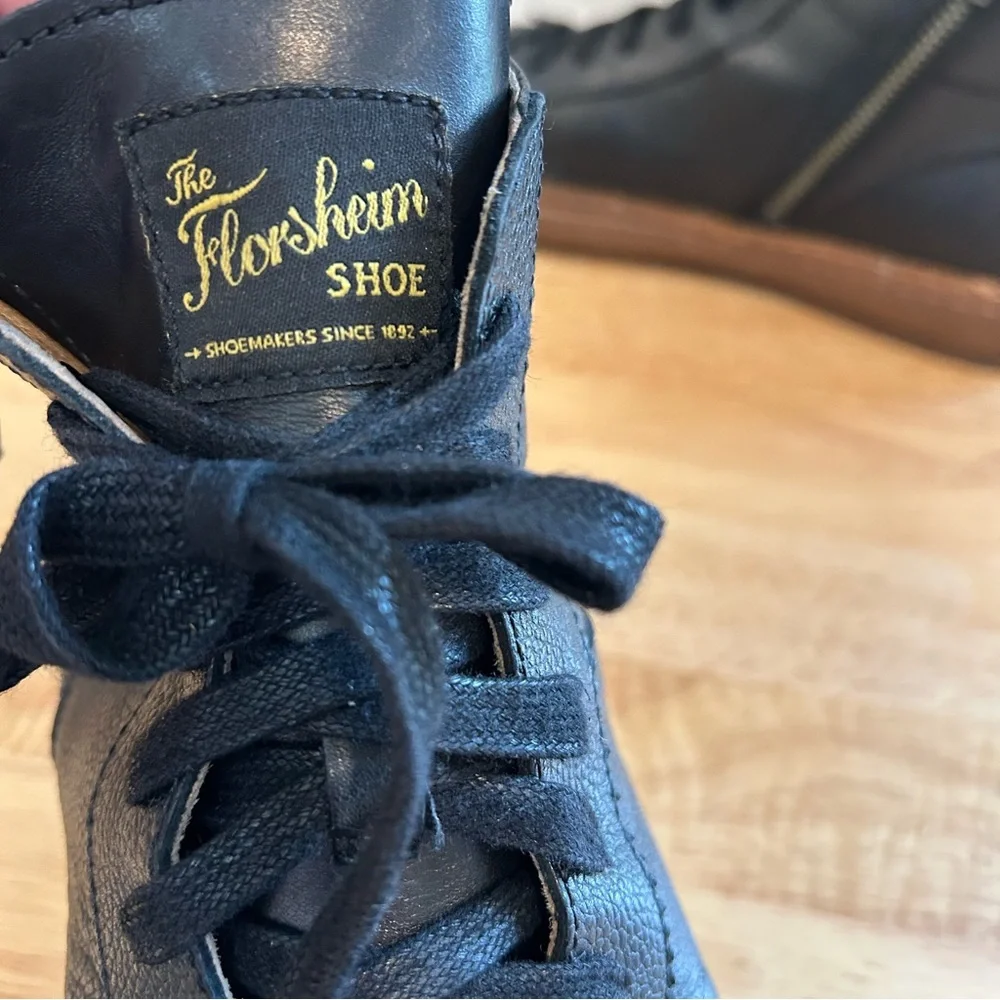 Florsheim Limited Crew Black Leather High Top Sneakers‎ Men’s 11M